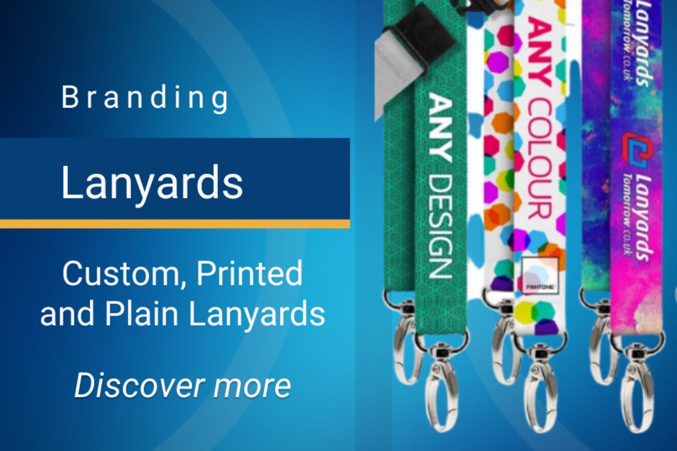 Custom printed lanyards with vibrant colors, personalized logo branding, adjustable clips, and bulk order options for events and corporate use