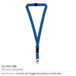 20mm Lanyard with Hook, Safety Lock, and Quick-Release Buckle