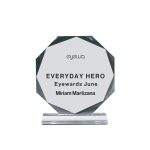 Small Octagon Crystal Award Trophy for Corporate Recognition