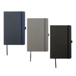 Appeel A5 PU notebook with elastic band, pen loop, and ribbon bookmark
