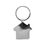 32mm House Shaped Bamboo and Metal Keychain – Eco-Friendly Gift