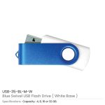 Matt Blue Swivel USB Flash Drive – Matte Finish and Swivel Design