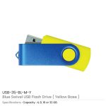 Matt Blue Swivel USB Flash Drive – Matte Finish and Swivel Design