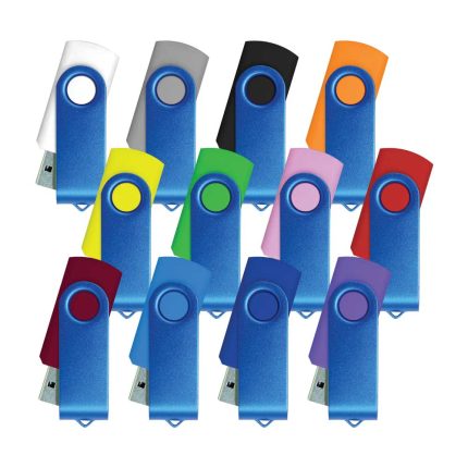 Matt Blue Swivel USB Flash Drive – Matte Finish and Swivel Design