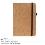 Cork cover notebook with eco-friendly design and natural texture