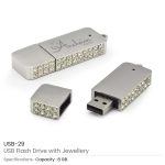 Crystal Studded USB Flash Drive – Elegant and Functional Tech Gift