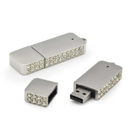Crystal Studded USB Flash Drive – Elegant and Functional Tech Gift