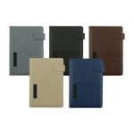 Dorniel A5 PU notebook with front pocket and magnetic flap cover