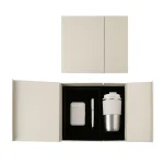 Elegant Gift Set with Stainless Steel Mug, PU Notebook, and Metal Pen in Leather Box