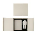 Elegant Gift Set with Stainless Steel Mug, PU Notebook, and Metal Pen in Leather Box