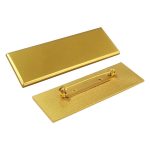 Gold Brass Name Badge with Safety Pin – Durable & Stylish