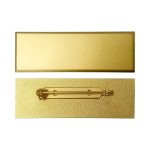 Gold Brass Name Badge with Safety Pin – Durable & Stylish