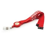 Lanyard with Reel Badge Holder and Safety Lock for ID Cards