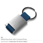 Metal Keychain with Strap – Customizable Corporate Gift