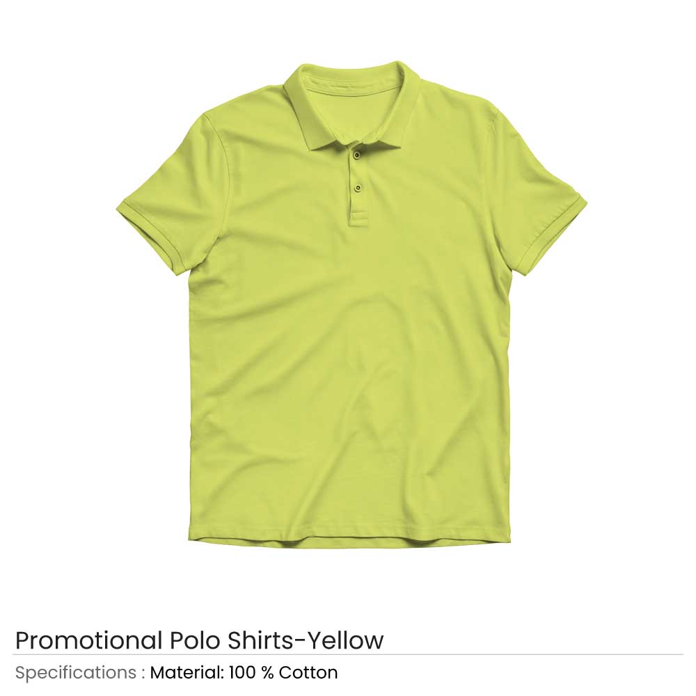 Polo-Shirts-yellow-1 Cotton Polo T-Shirt β 220GSM and 240GSM Fabric Options