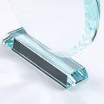 Round Crystal Award with Engraved Leaves in Premium Gift Box