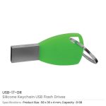 Silicone Keychain USB Flash Drive 8GB – Durable Portable Storage