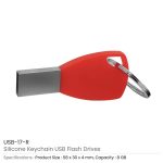 Silicone Keychain USB Flash Drive 8GB – Durable Portable Storage