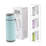 500ml Sports Glass Bottle with Twist-Off Lid and Carry Handle