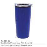 Double-Wall Insulated Travel Mug with Clear Lid