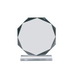 Small Octagon Crystal Award Trophy for Corporate Recognition