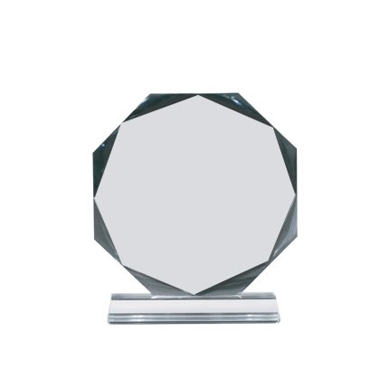 Small Octagon Crystal Award Trophy for Corporate Recognition