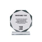 Small Octagon Crystal Award Trophy for Corporate Recognition